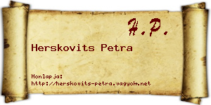 Herskovits Petra névjegykártya