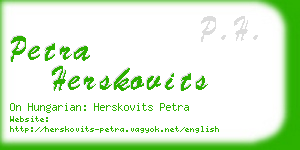 petra herskovits business card